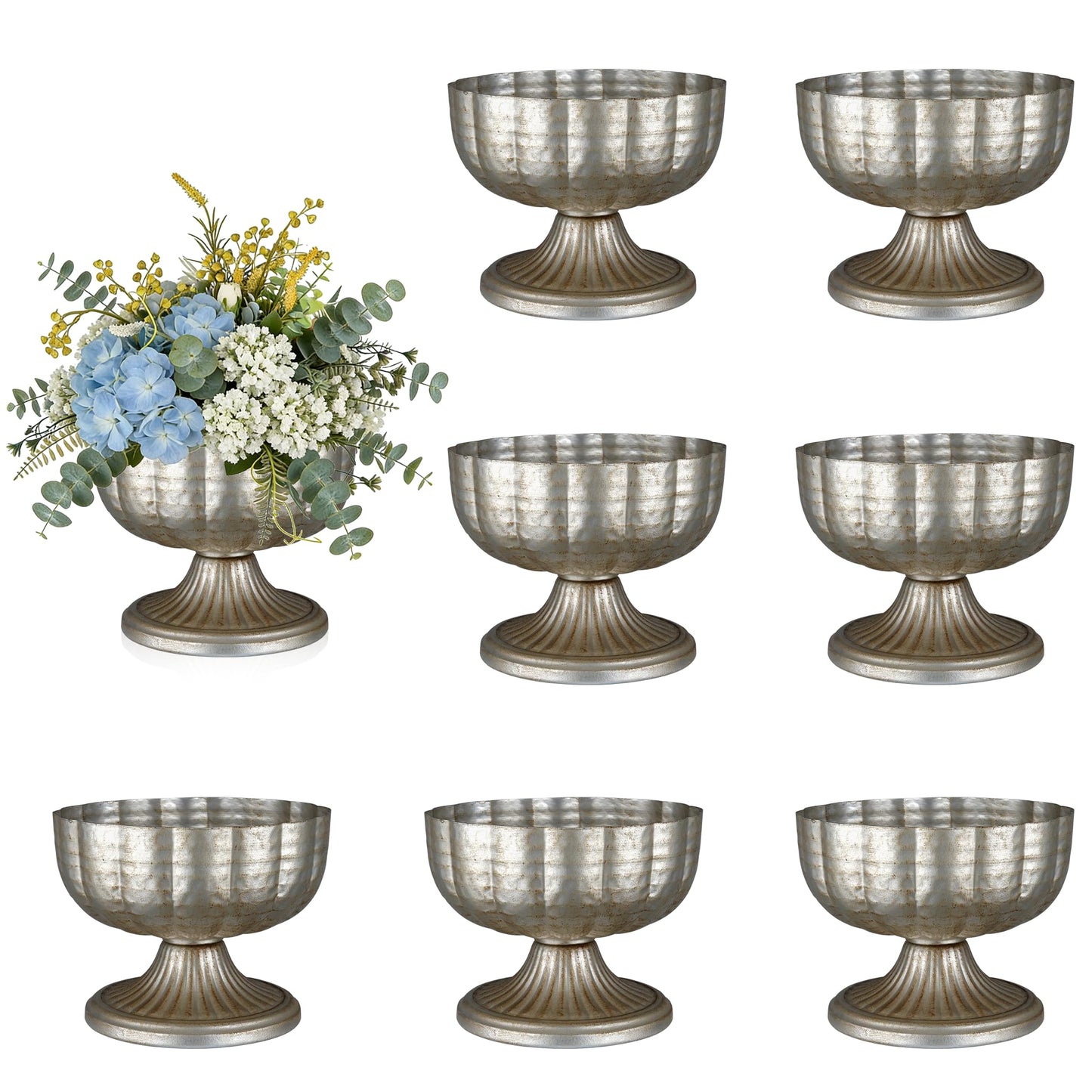 Retro Gold Vases for Centerpieces Set