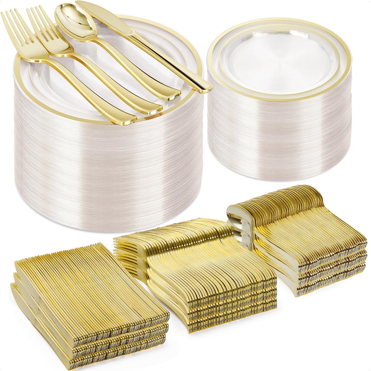 BESTVIP Disposable Plates Set