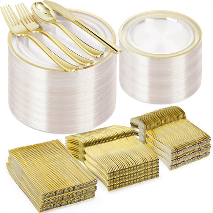 BESTVIP Disposable Plates Set