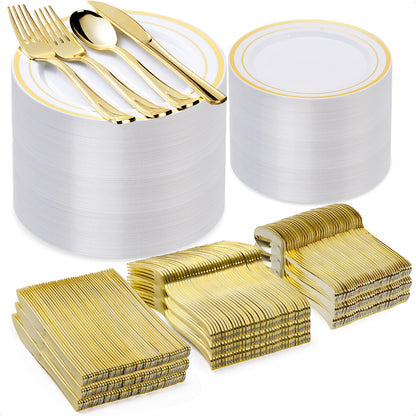 BESTVIP Disposable Plates Set