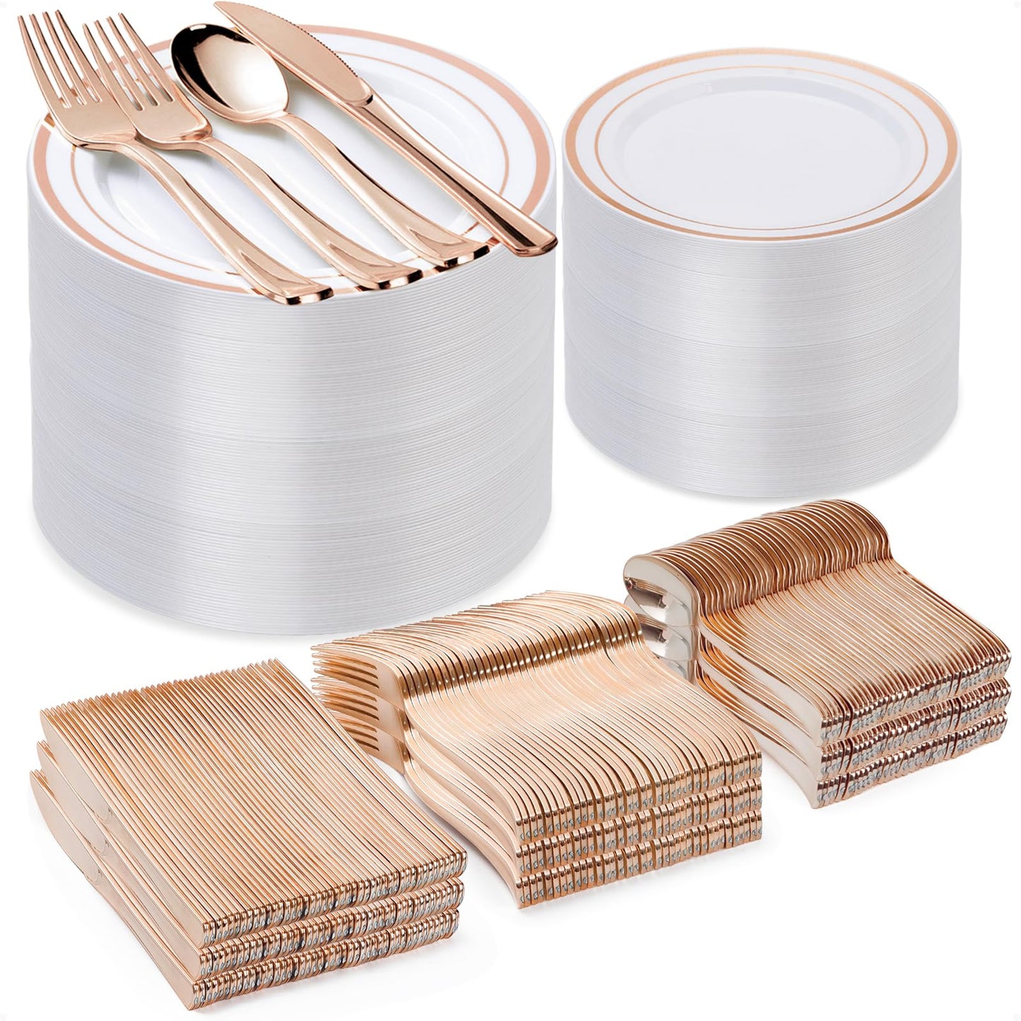 BESTVIP Disposable Plates Set