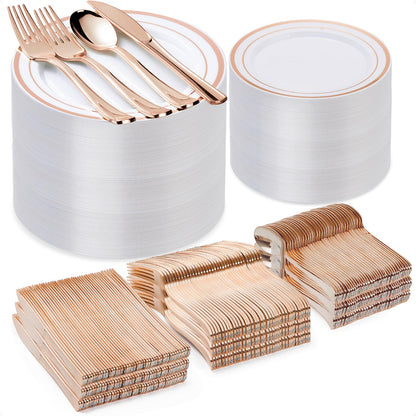 BESTVIP Disposable Plates Set