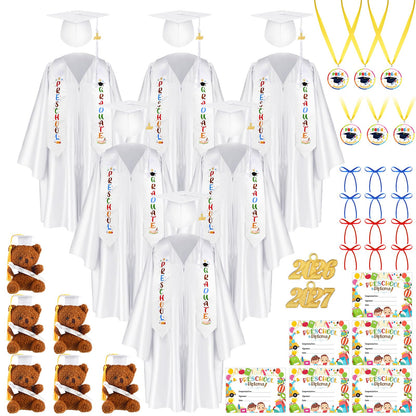 60-Piece Preschool Graduation Cap and Gown Set