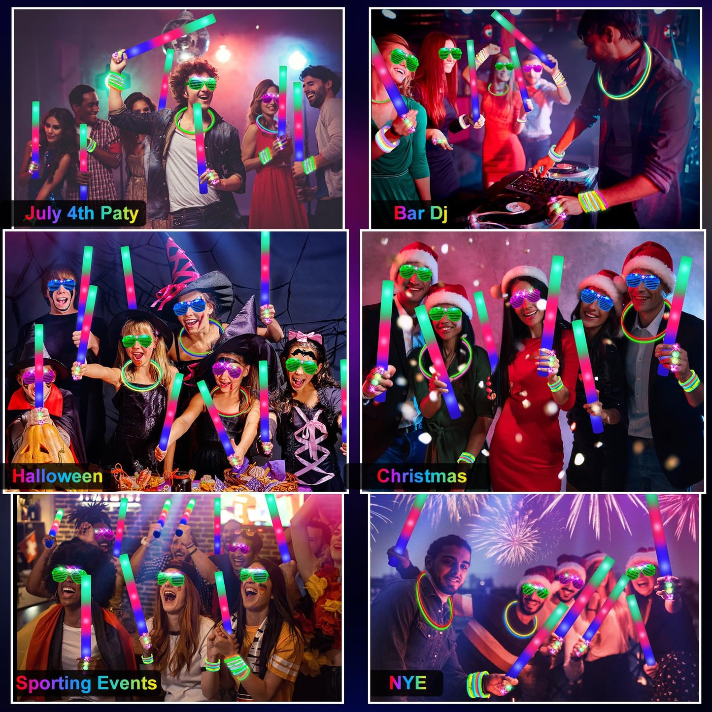 150-Piece Glow-in-the-Dark Party Supplies Set