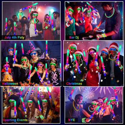150-Piece Glow-in-the-Dark Party Supplies Set