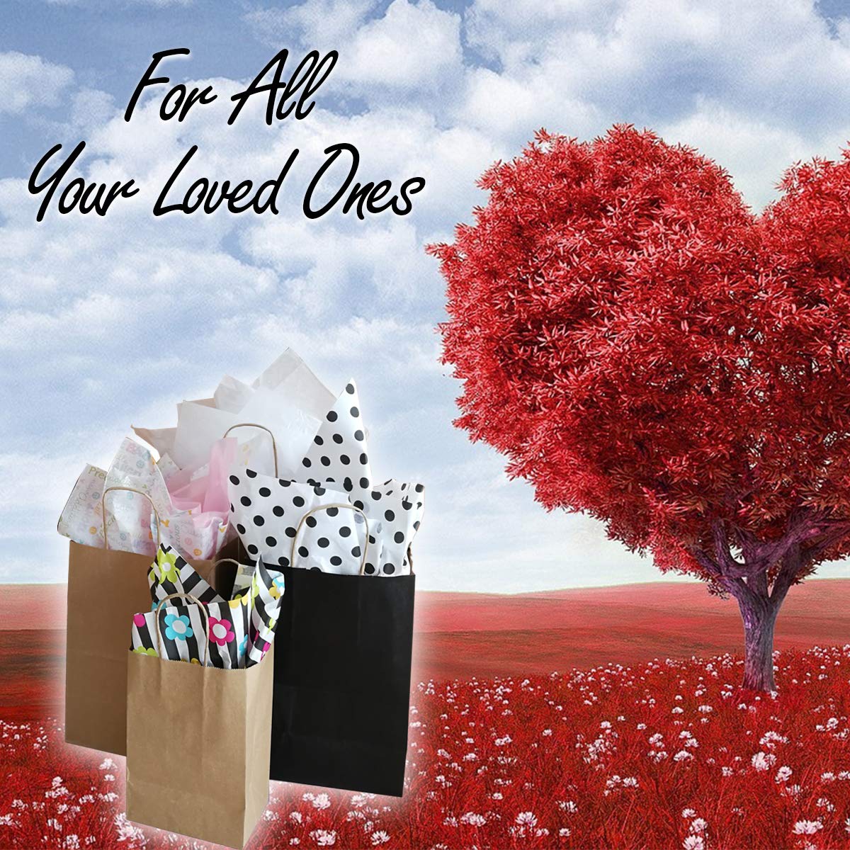 Qutuus Kraft Shopping Bags 10x5x13