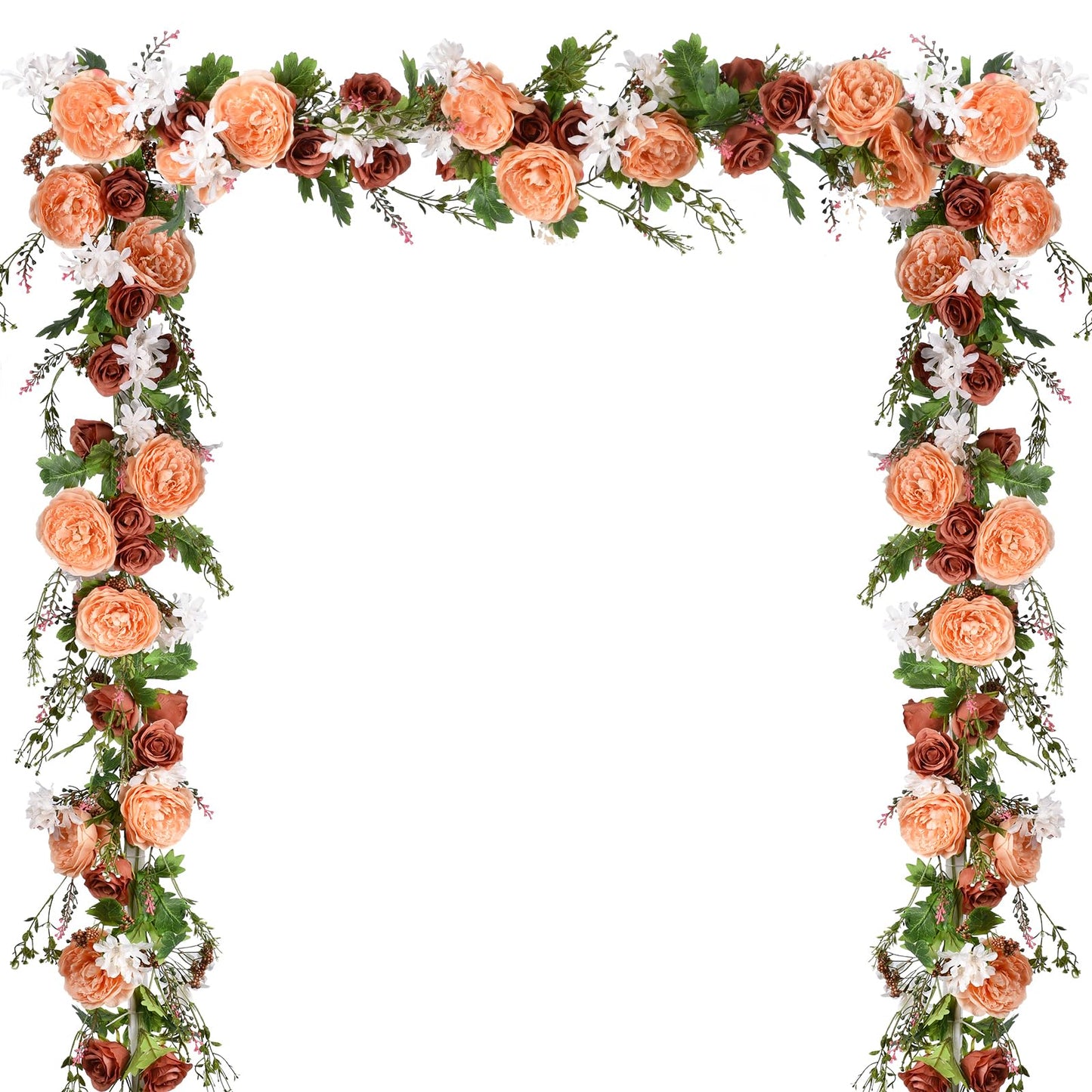 DearHouse 2Pack Artificial Peony Flower Garland
