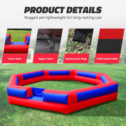 GR8FUN Inflatable Gaga Ball Pit 17FT with Built-in Blower, Portable Large Gaga Ball Pit
