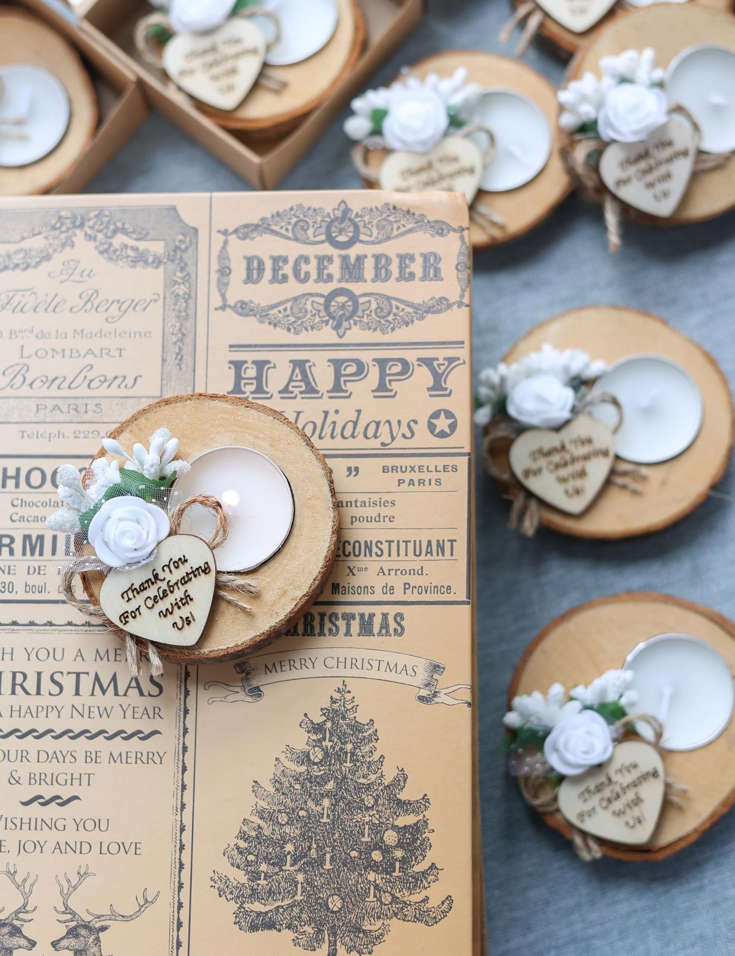 50-Piece Candle Gift Set for Weddings and Party Favors