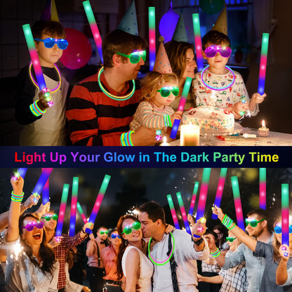 150-Piece Glow-in-the-Dark Party Supplies Set
