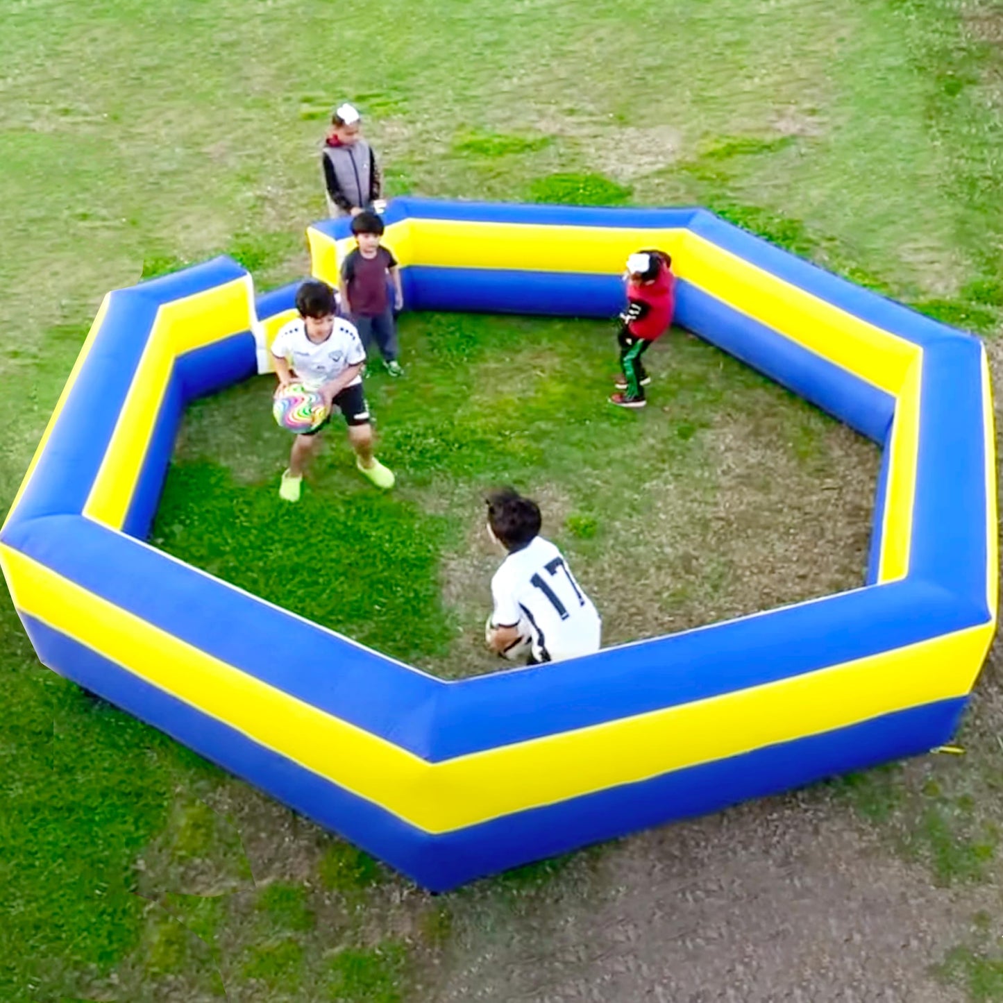 Inflatable Gaga Ball Pit with Built-In Blower