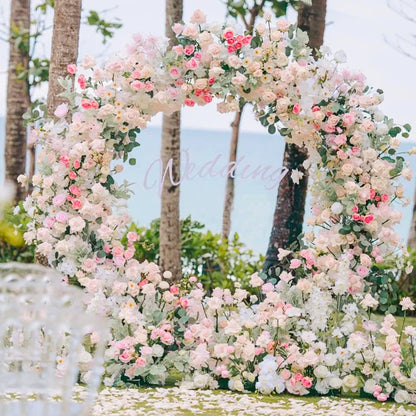 Round Metal Balloon Arch and Backdrop Stand