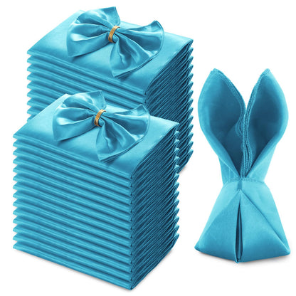 MILVOWOC Square Satin Napkins