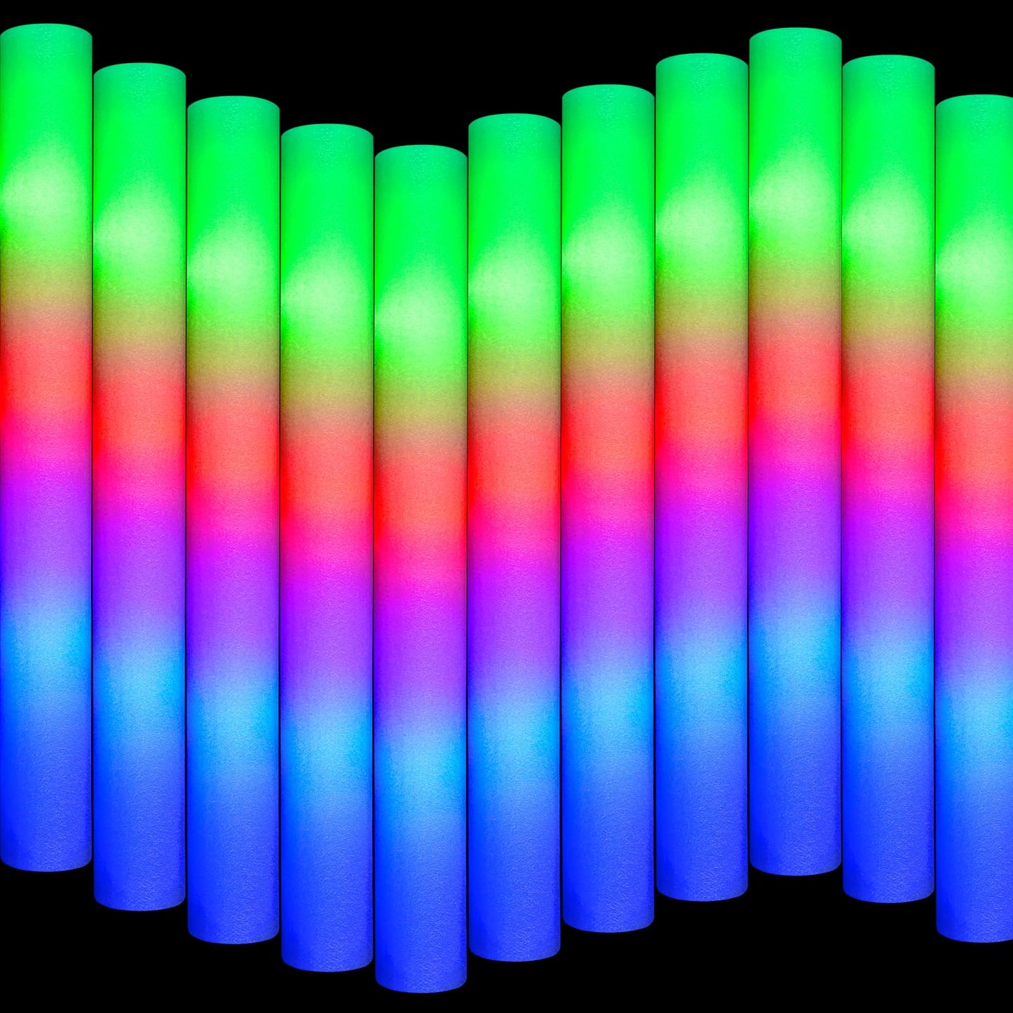 Light-Up Foam Glow Sticks with Three Flashing Modes