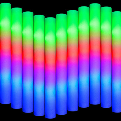 Light-Up Foam Glow Sticks with Three Flashing Modes