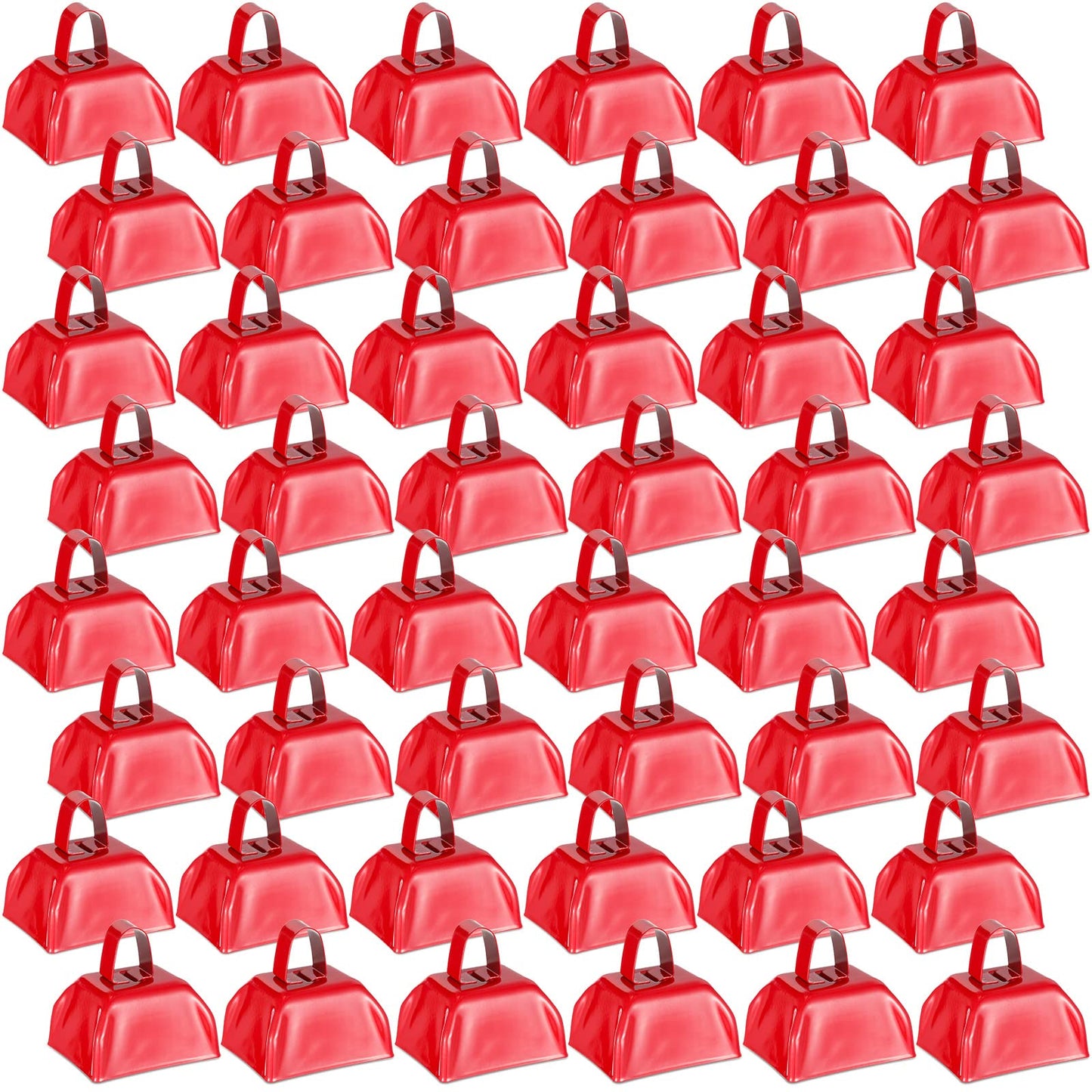 48-Piece Metal Cowbells with Handles for Team Cheering