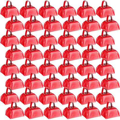 48-Piece Metal Cowbells with Handles for Team Cheering