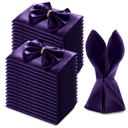 MILVOWOC Square Satin Napkins