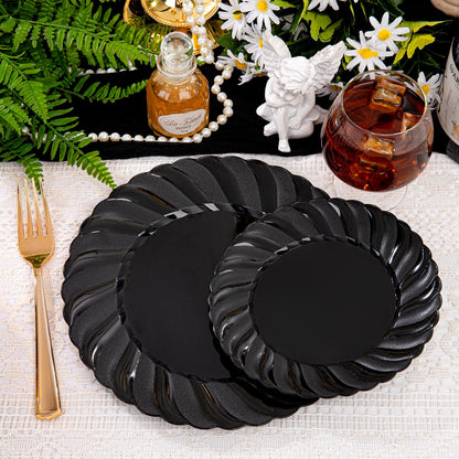 U-QE Black Plastic Plates