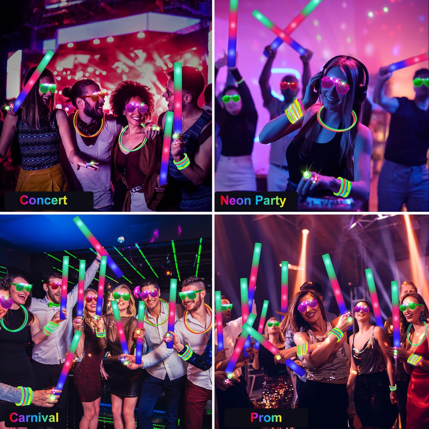 150-Piece Glow-in-the-Dark Party Supplies Set