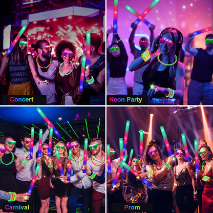 150-Piece Glow-in-the-Dark Party Supplies Set