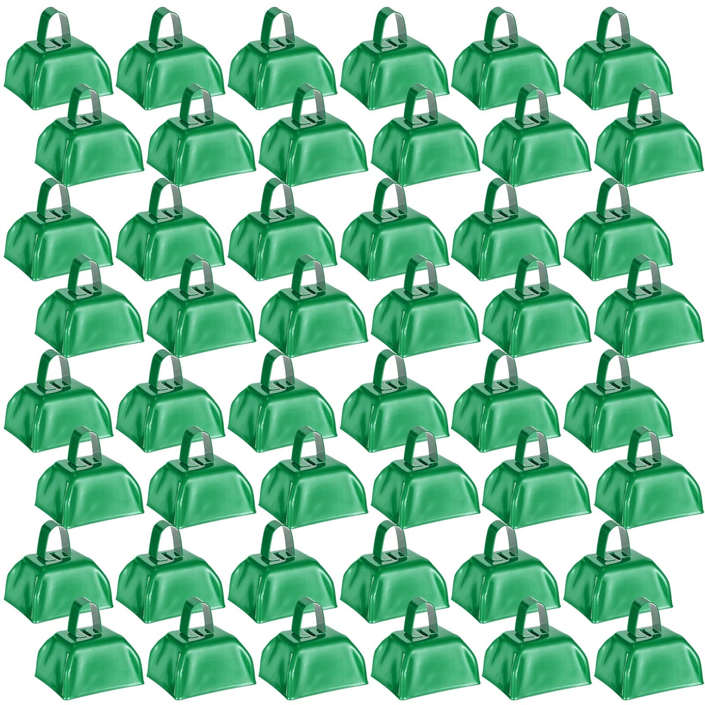 48-Piece Metal Cowbells with Handles for Team Cheering