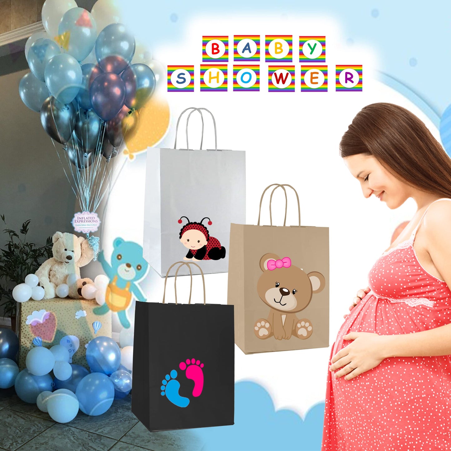 Qutuus Kraft Shopping Bags 10x5x13