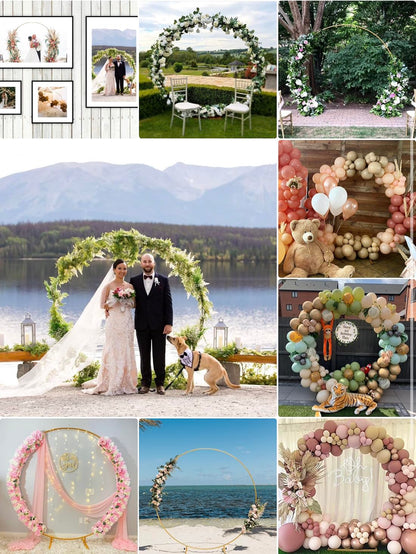 Large Metal Round Balloon Arch Stand for Party Decorations