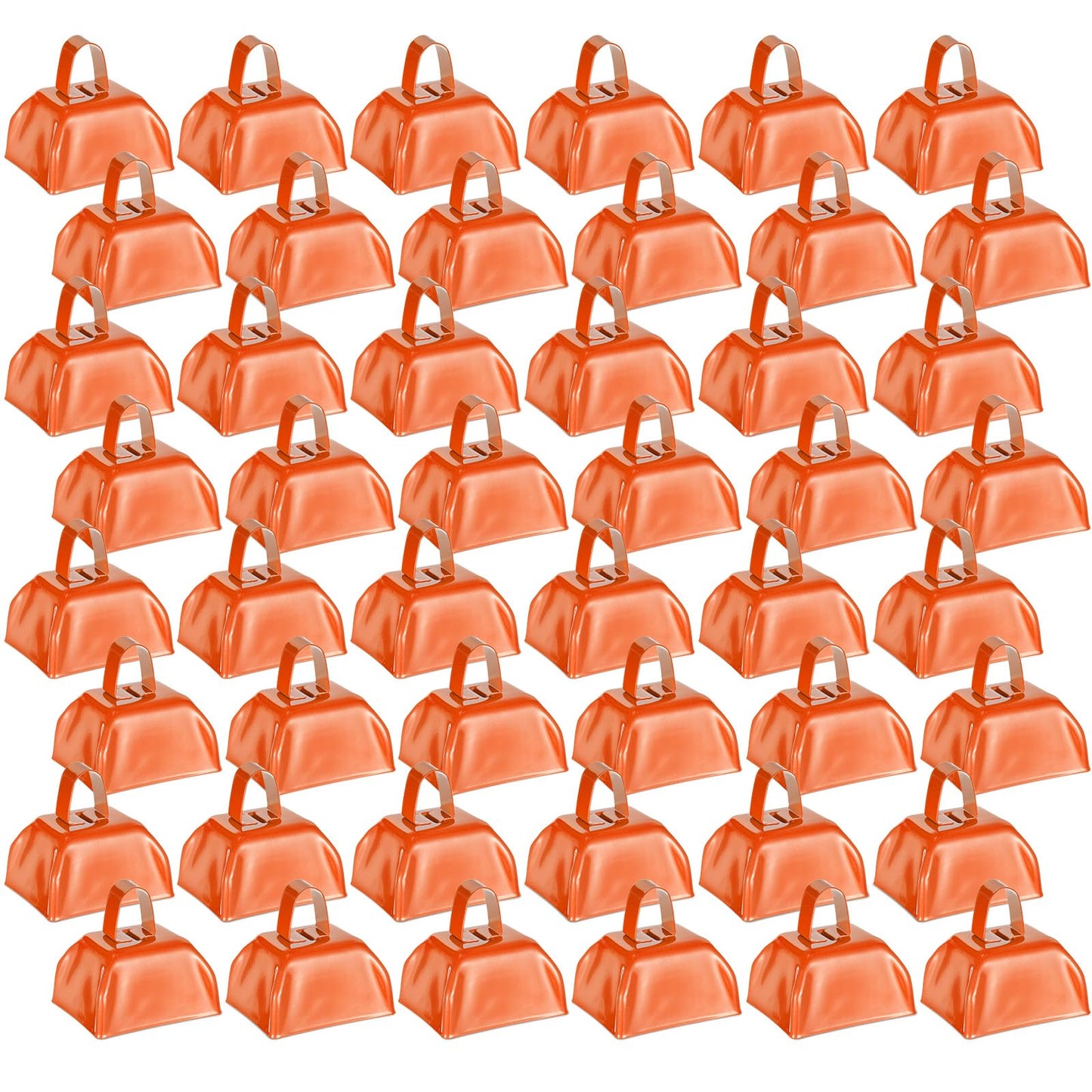 48-Piece Metal Cowbells with Handles for Team Cheering