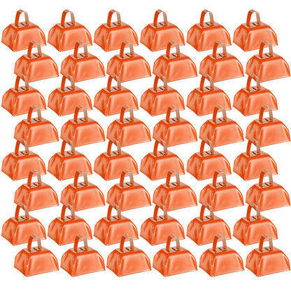 48-Piece Metal Cowbells with Handles for Team Cheering