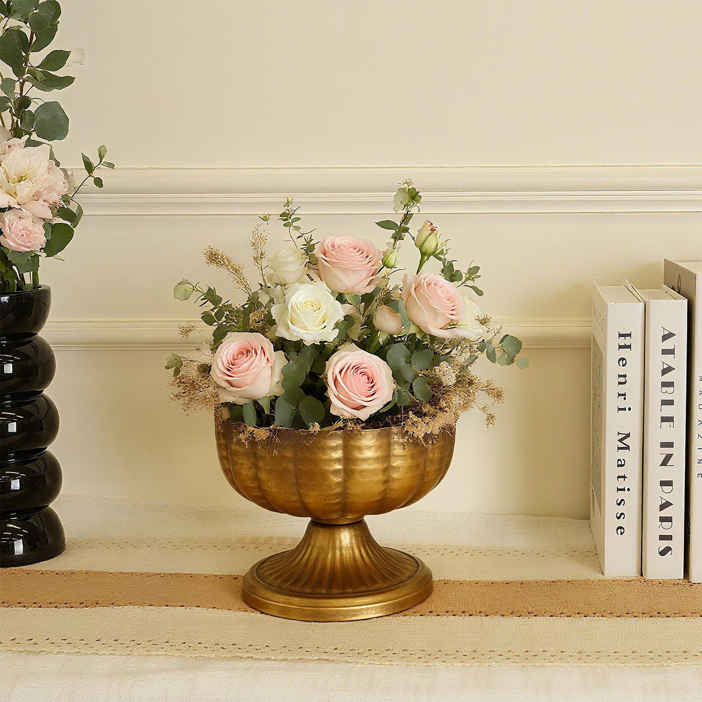 Retro Gold Vases for Centerpieces Set