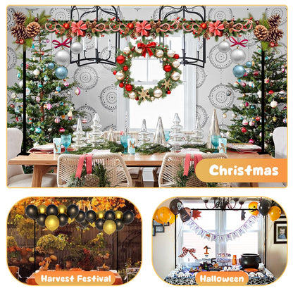 Adjustable 10.5 Ft Backdrop Stand with Floor and Clamp Modes