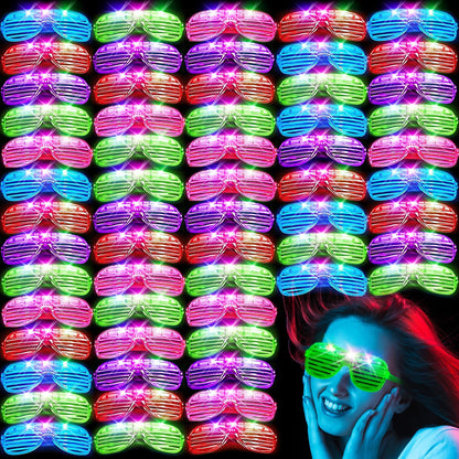 64-Pack LED Light-Up Shutter Glasses in Five Colors