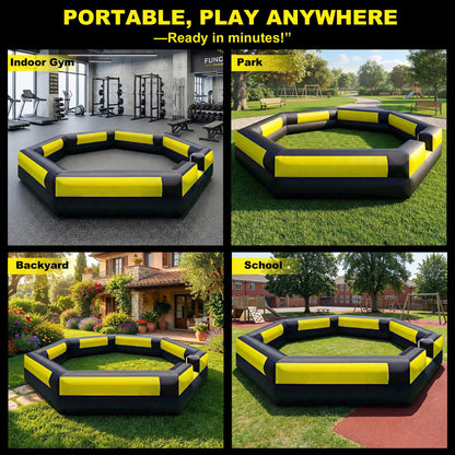 15-Foot Inflatable Gaga Ball Pit with Built-In Blower