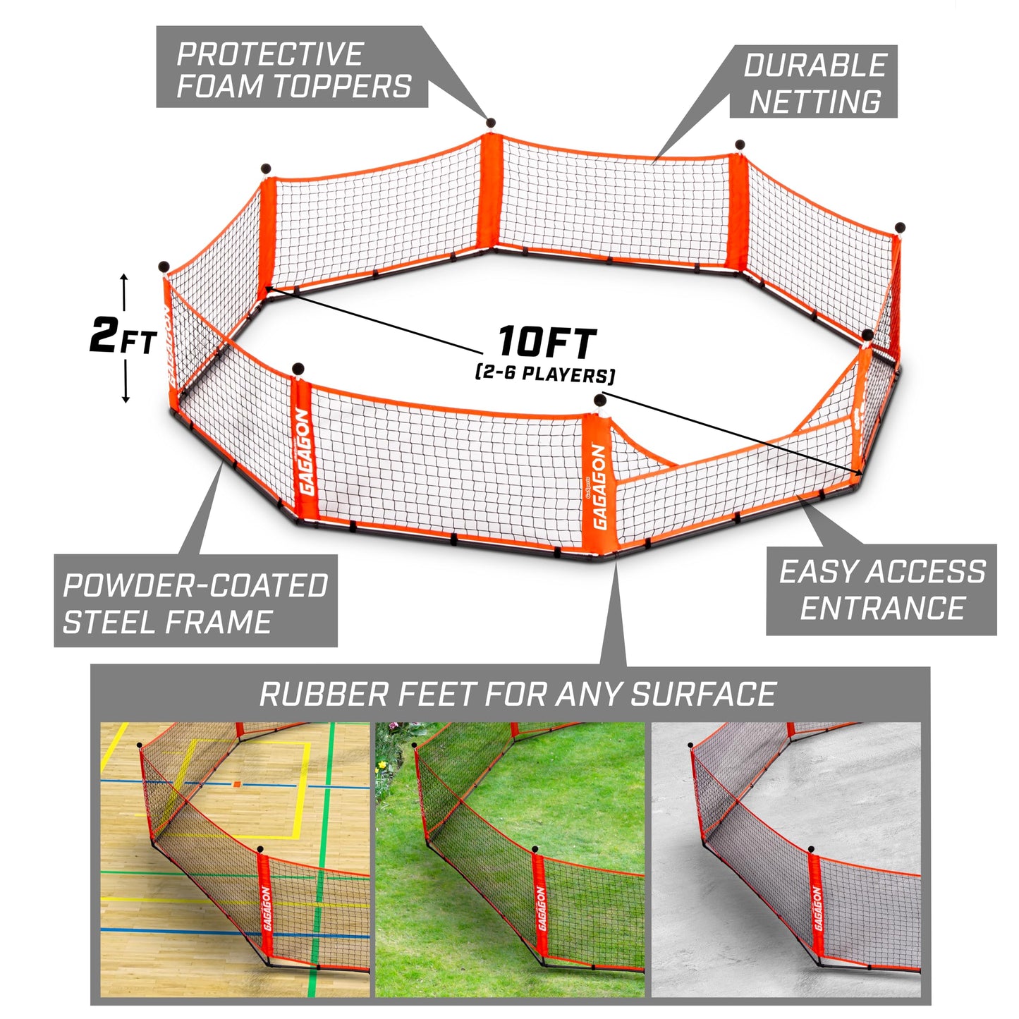 Portable Gaga Ball Pit for Indoor and Outdoor Play