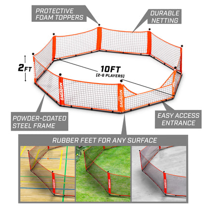 Portable Gaga Ball Pit for Indoor and Outdoor Play