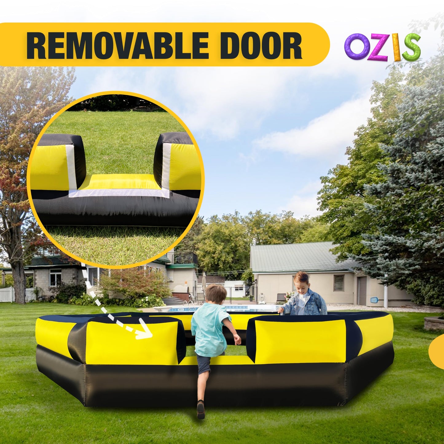 Inflatable Gaga Ball Pit with Built-In Blower